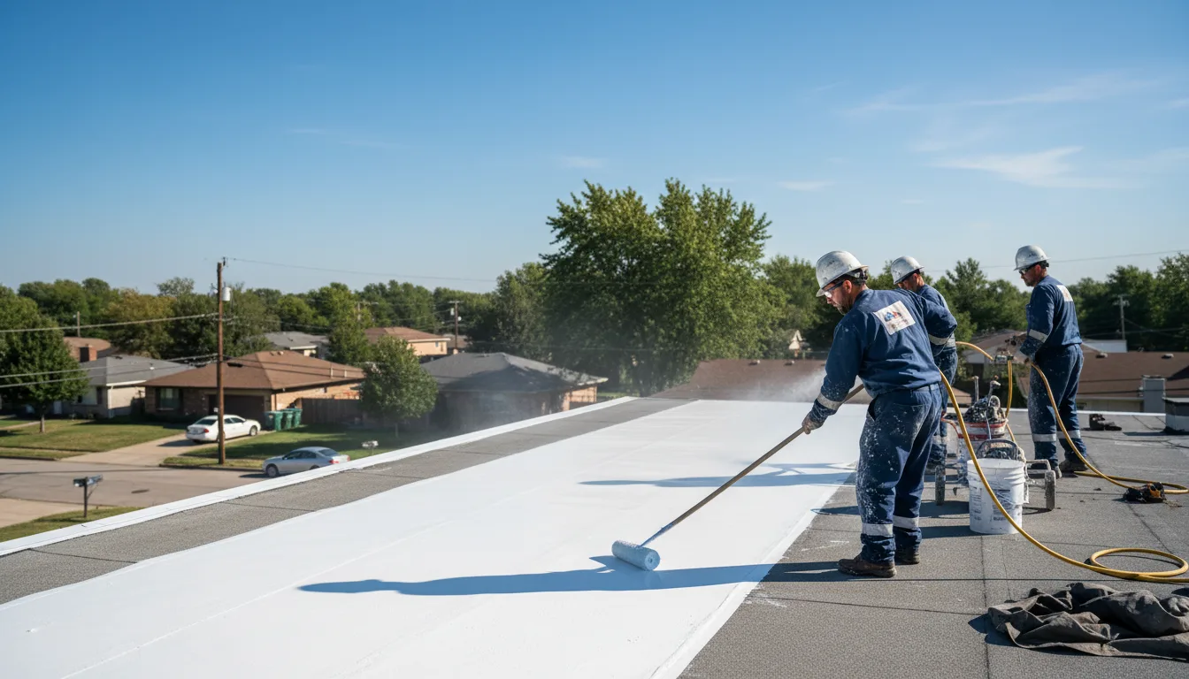 Commercial roof coating in Marshfield, VT near me